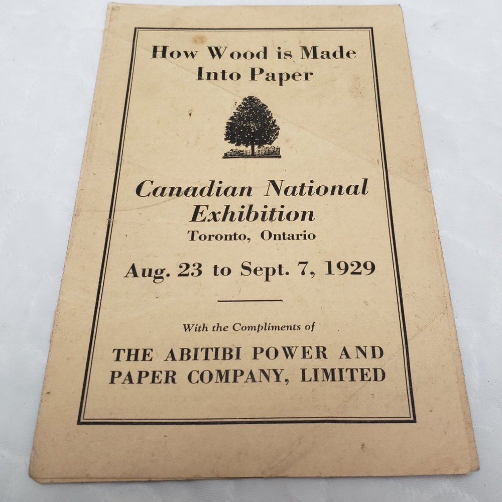 CNE Toronto 1929 Vendor Pamphlet